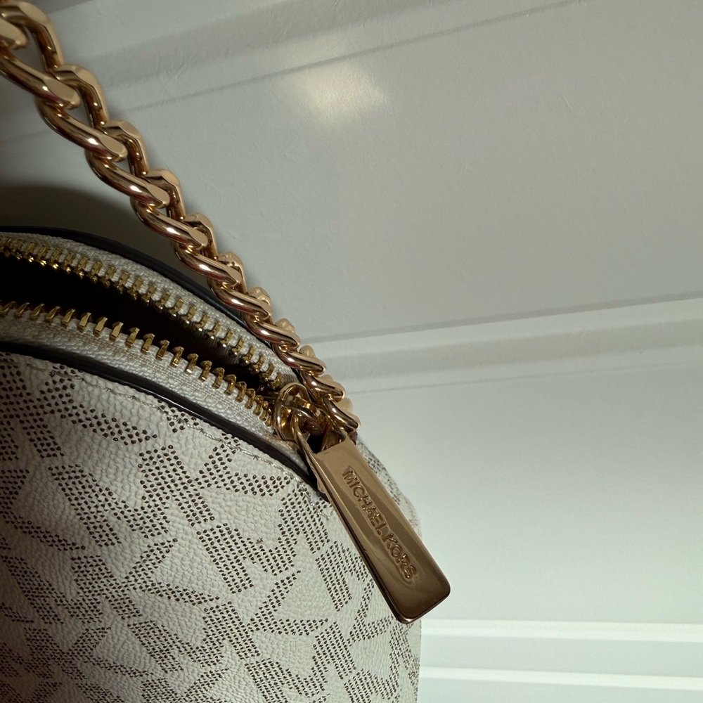 Michael Kors Cream and Brown Logo Purse and Wallet Set - Picture 6 of 6
